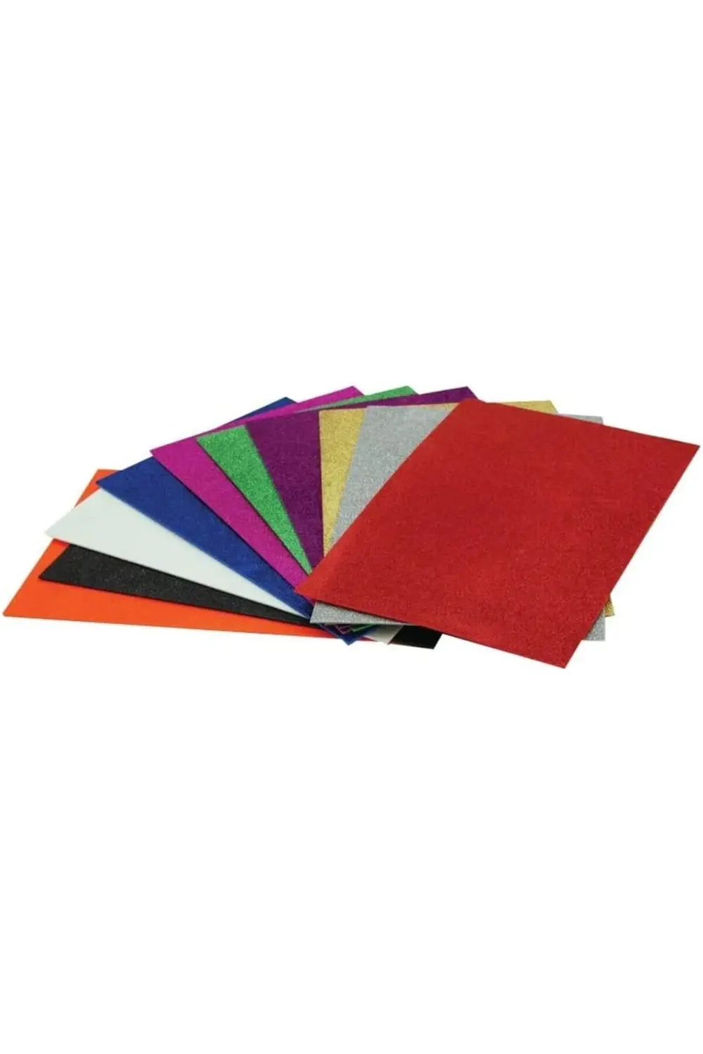 Eva 20 x 30 cm 10 Renk 2 mm Simli, Yapışkanlı 542093