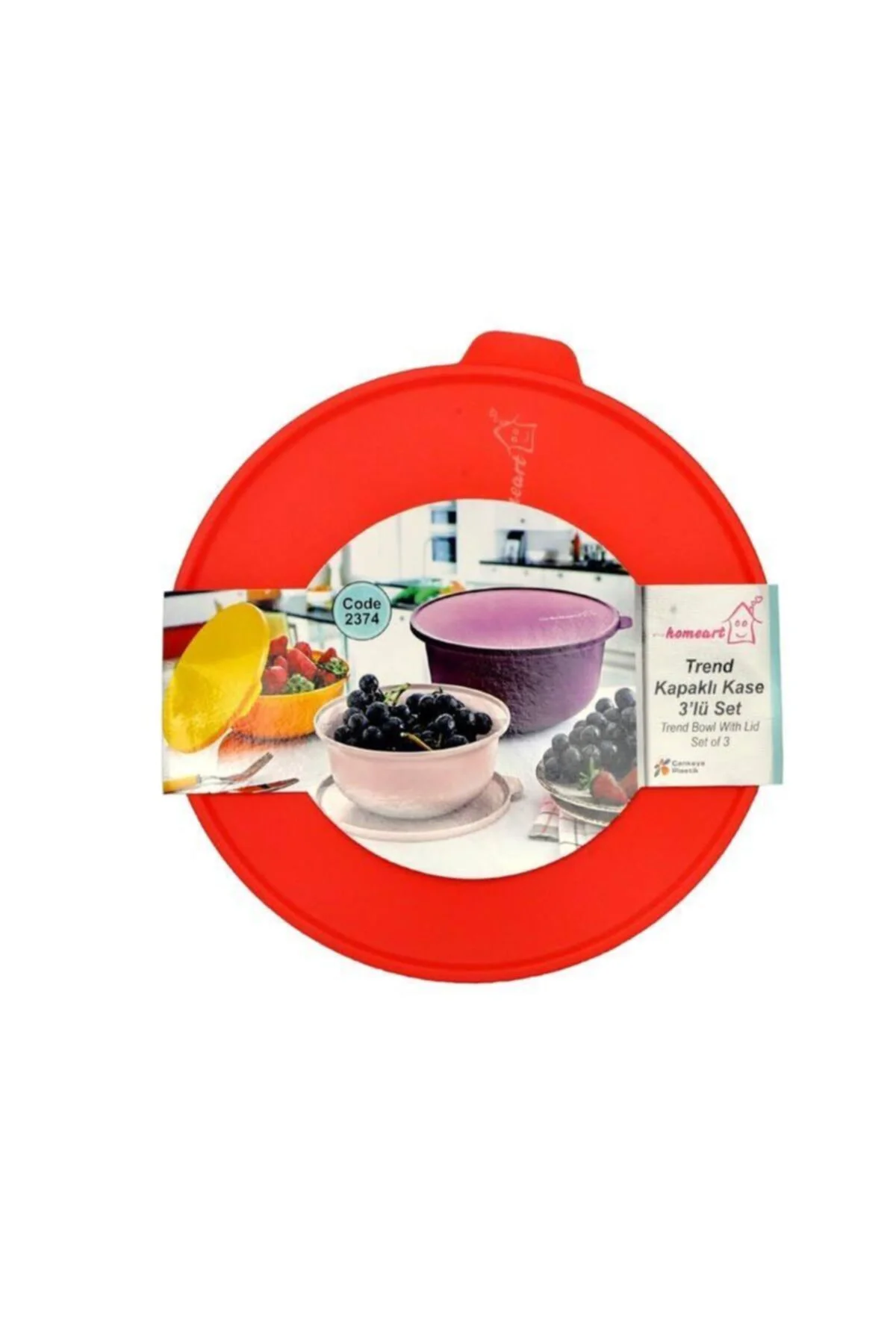 Eva Homeart Trend Kapaklı Kase 3lü Set