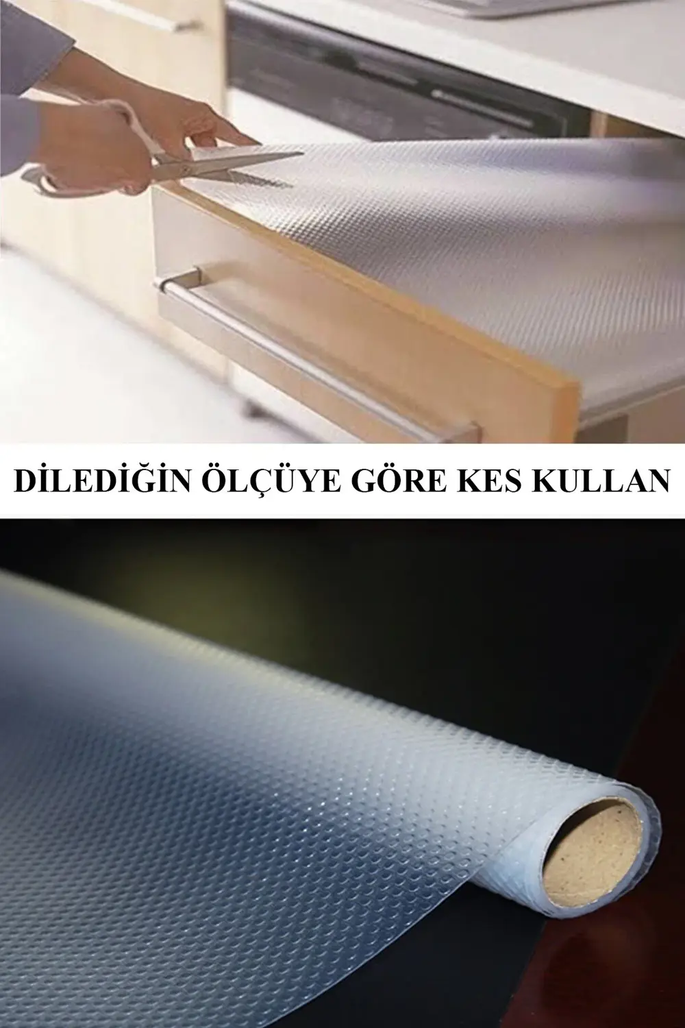 Pazar Kapısı Eva Raflık Kaymaz Dolap İçi Çekmece Raf Örtüsü Kaydırmaz 45 Cm X