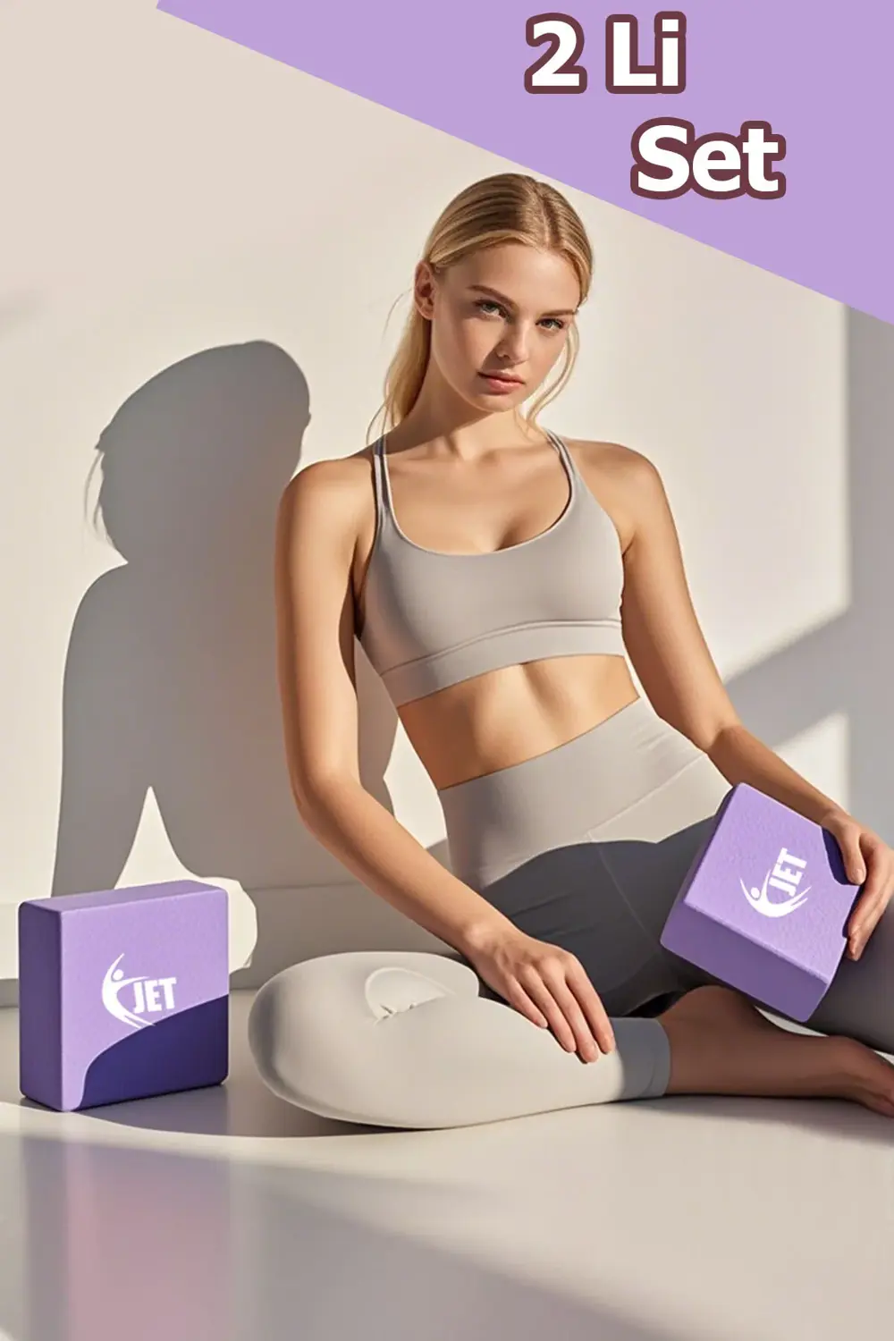 Eva Yoga Blok Seti 2 Parça Yoga Köpüğü Duruş ve Denge Egzersiz Bl