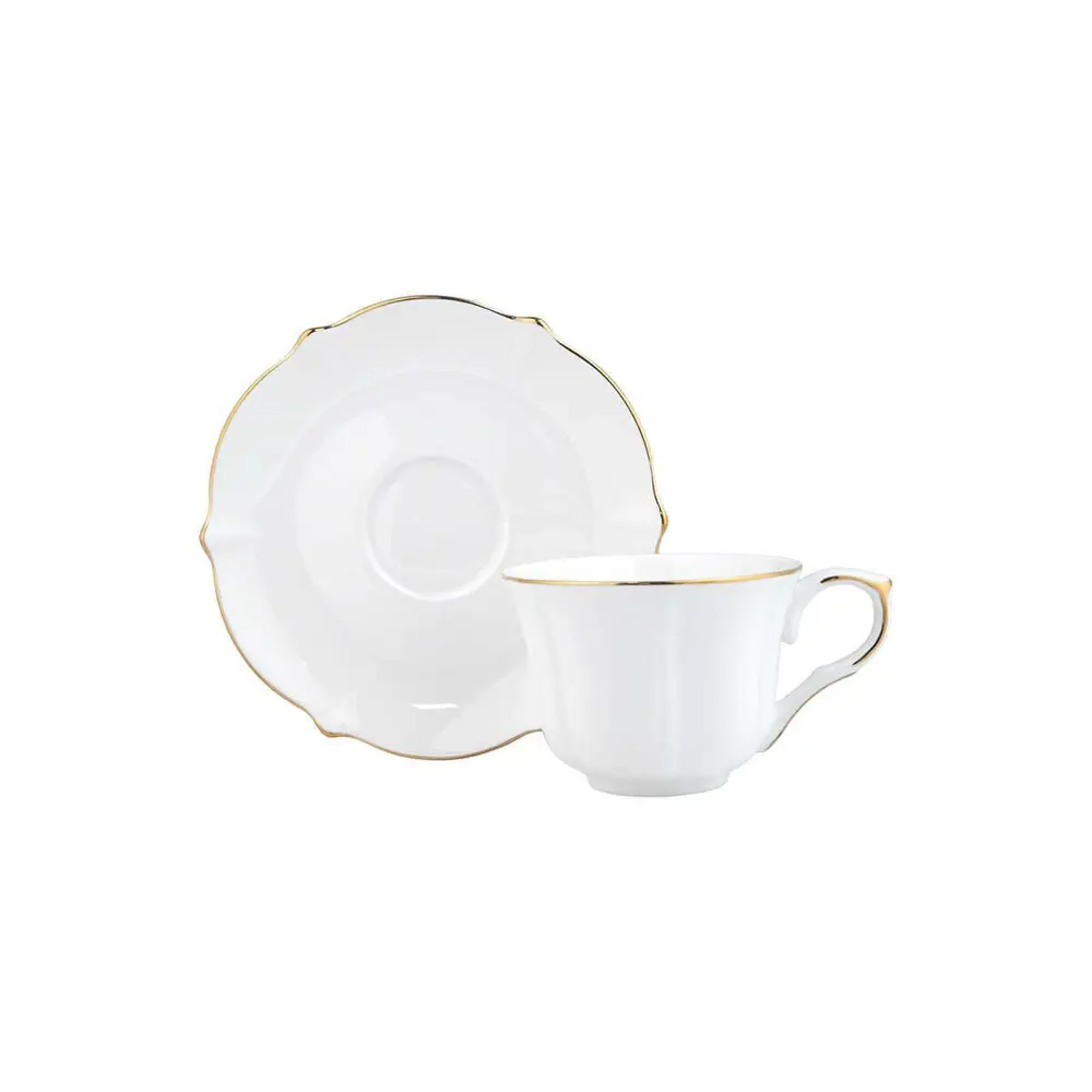 Evaliza Magnolia Premium Gold 36 Parça 6 Kişilik Porselen Kahvalt