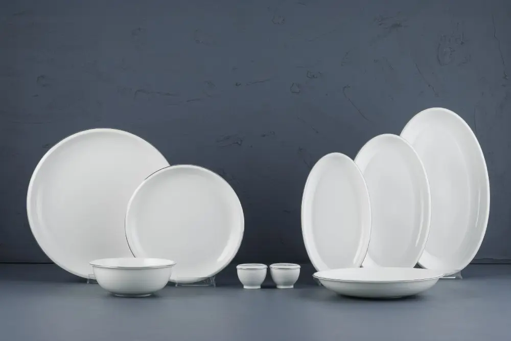 Evaliza Platin Elegant 30 Parça 6 Kişilik Porselen Yemek Takımı