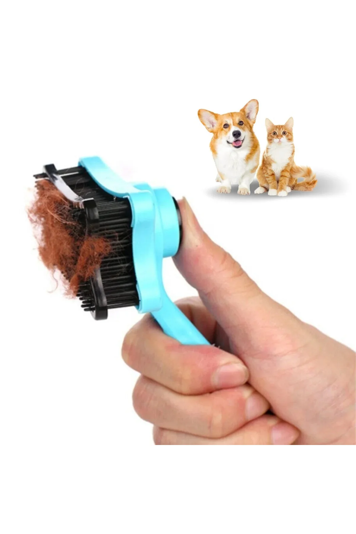 Evcil Hayvan Kedi Köpek Tüy Toplayıcı Otomatik Tuşlu Pet Tarak