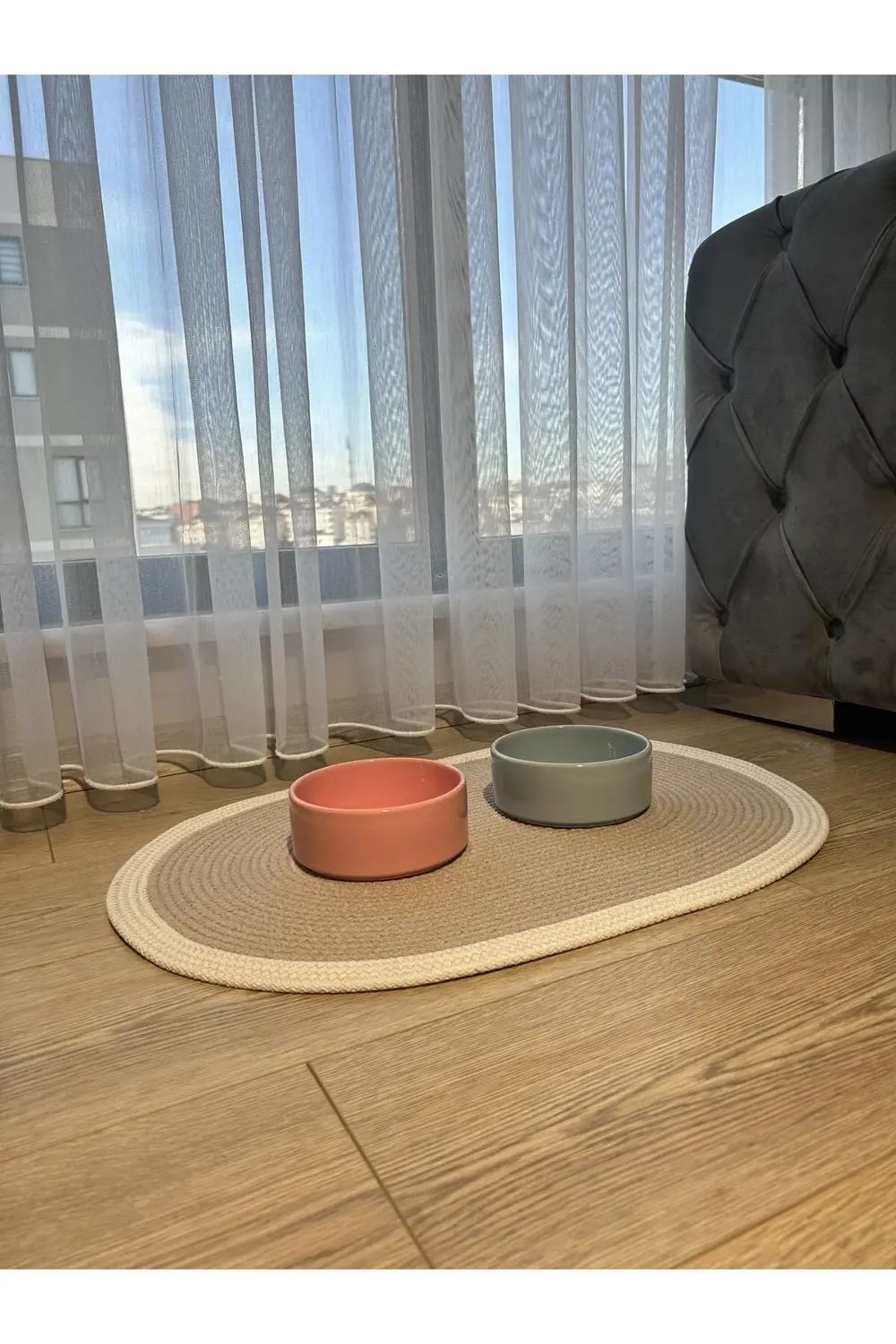 Supplo Home Evcil Hayvan Mama Paspası/Yatak Önü Paspası/ Kedi Köpek Mama Pasp