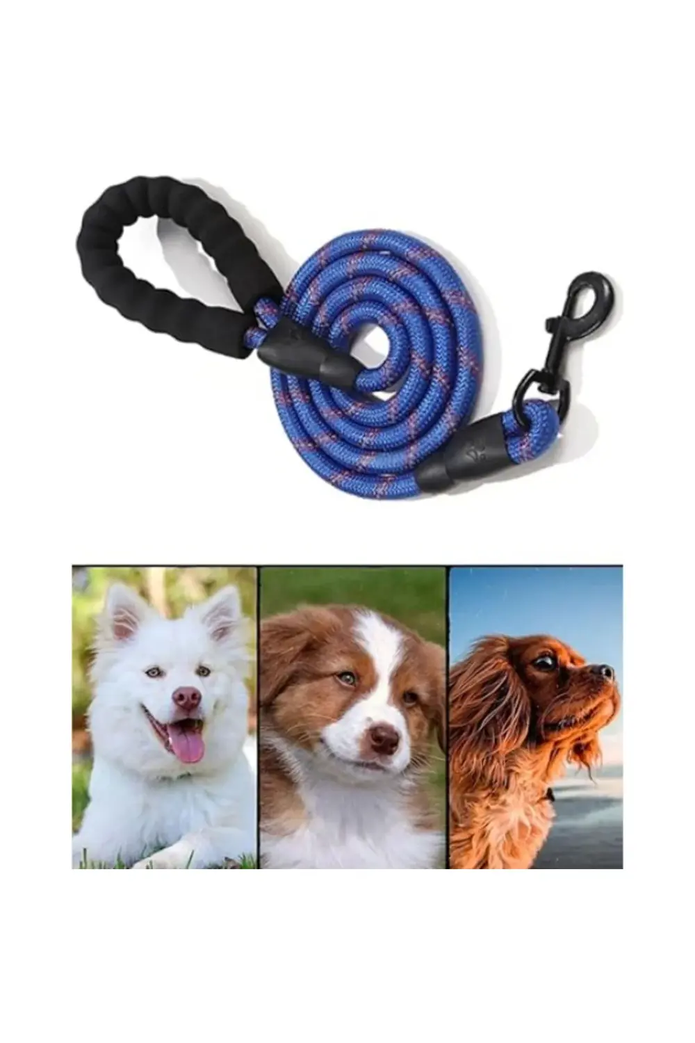 Evcil Hayvan Reflektörlü Fitil Gezdirme Tasması 10 mm x 120 cm