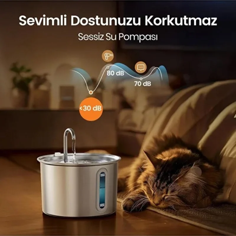 Evcil Hayvan Su Pınarı - Paslanmaz Çelik - 2.2 Litre Kapasite Fiyatı, Yorumları ve Özellikleri