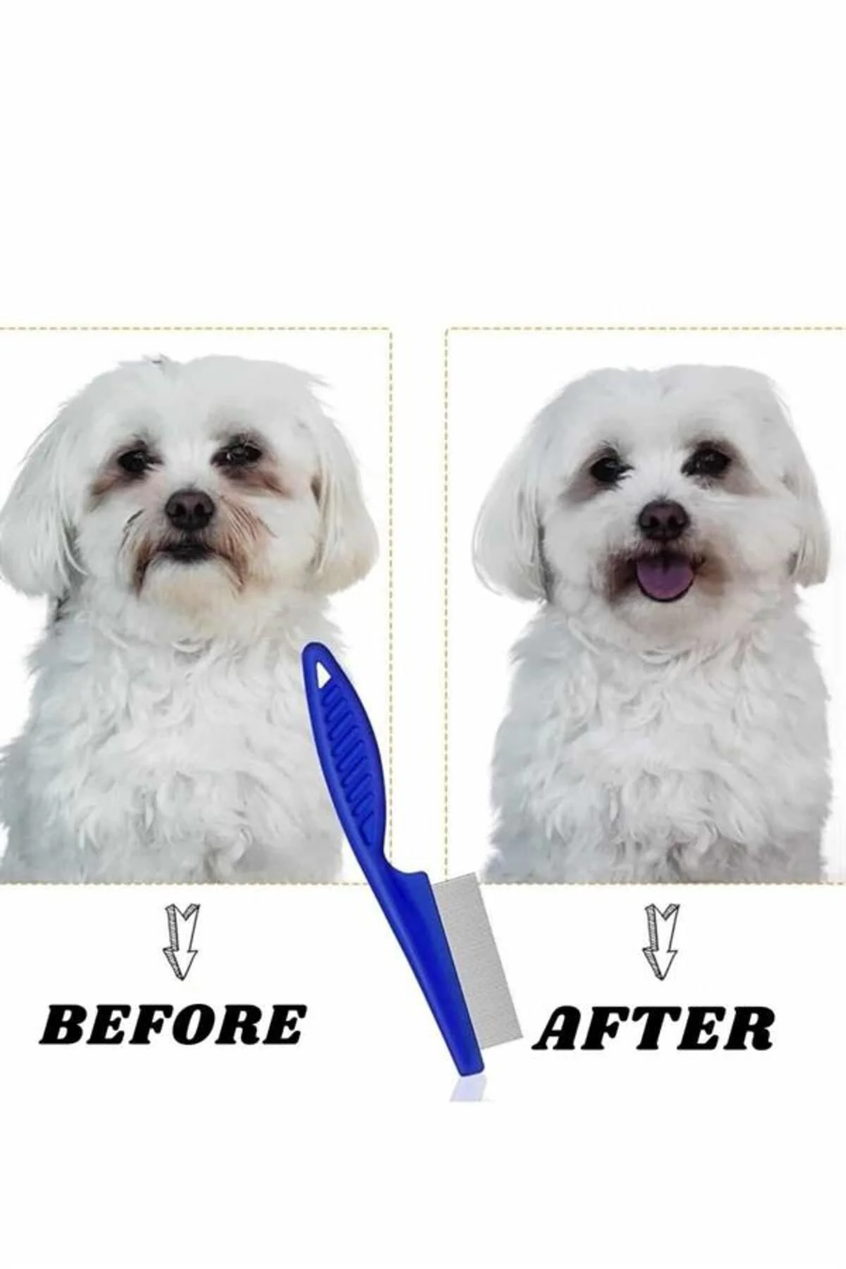 Evcil Hayvan Tarak Seti 4'lü Bit Tarağı Ked Köpek Tüyüne Uygun - 