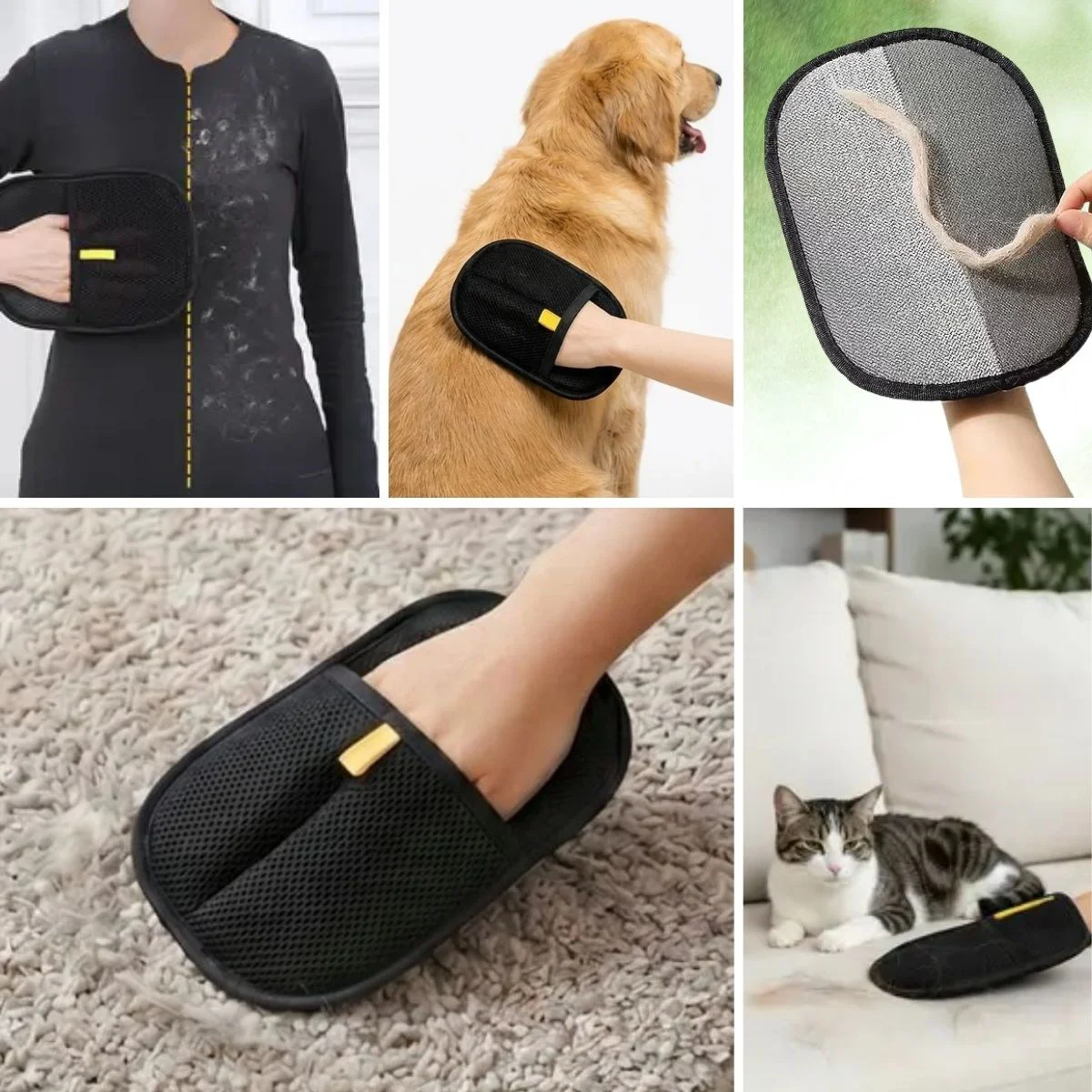 Evcil Hayvan Tüy Temizleme Eldiveni, Statik Mikro Tüy Toplayıcı Kedi Köpek Tüyü için Koltuk, Halı ve Kıyafet Temizleme Eldiveni