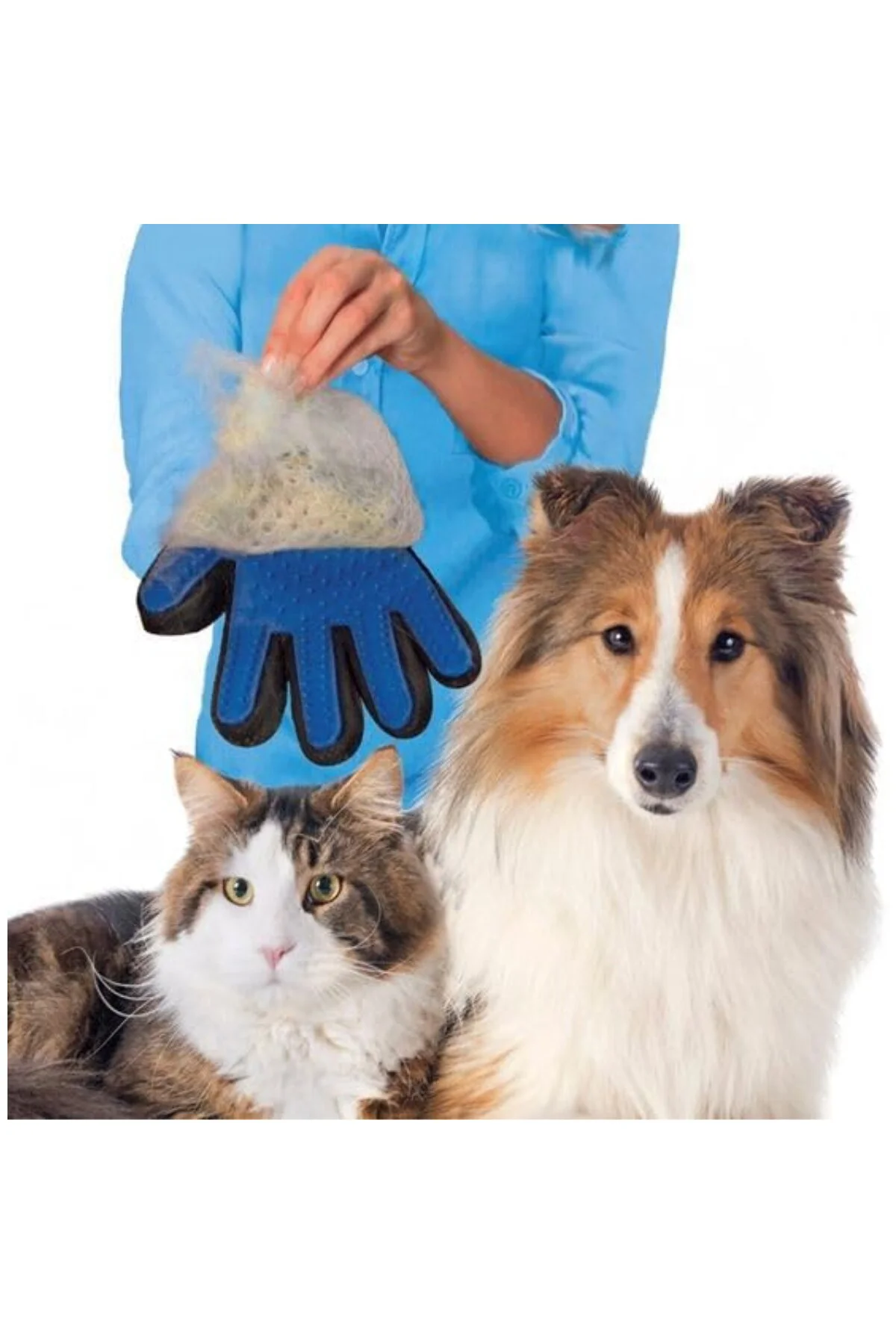 Evcil Hayvan Tüy Toplama ve Kaşıma Eldiveni, Kedi ve Köpekler İçi