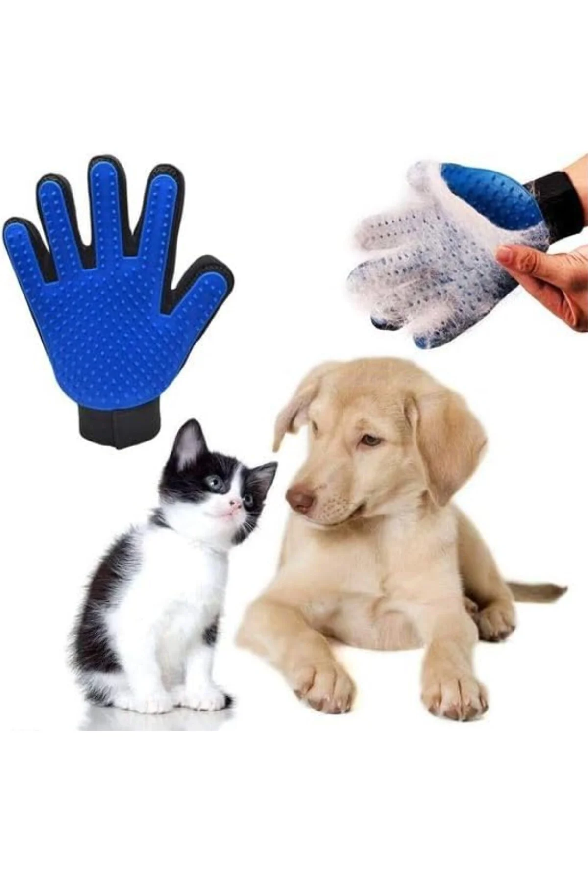 Evcil Hayvan Tüy Toplama ve Kaşıma Eldiveni, Kedi ve Köpekler İçi