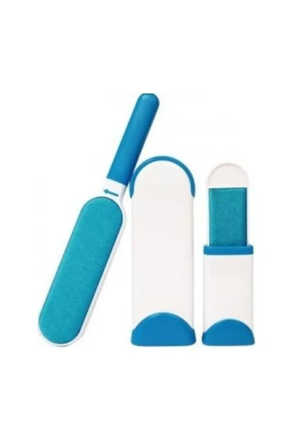 Evcil Hayvan Tüy Toz Toplayıcı ve Temizleyici Fırça Seti 2'li Mav