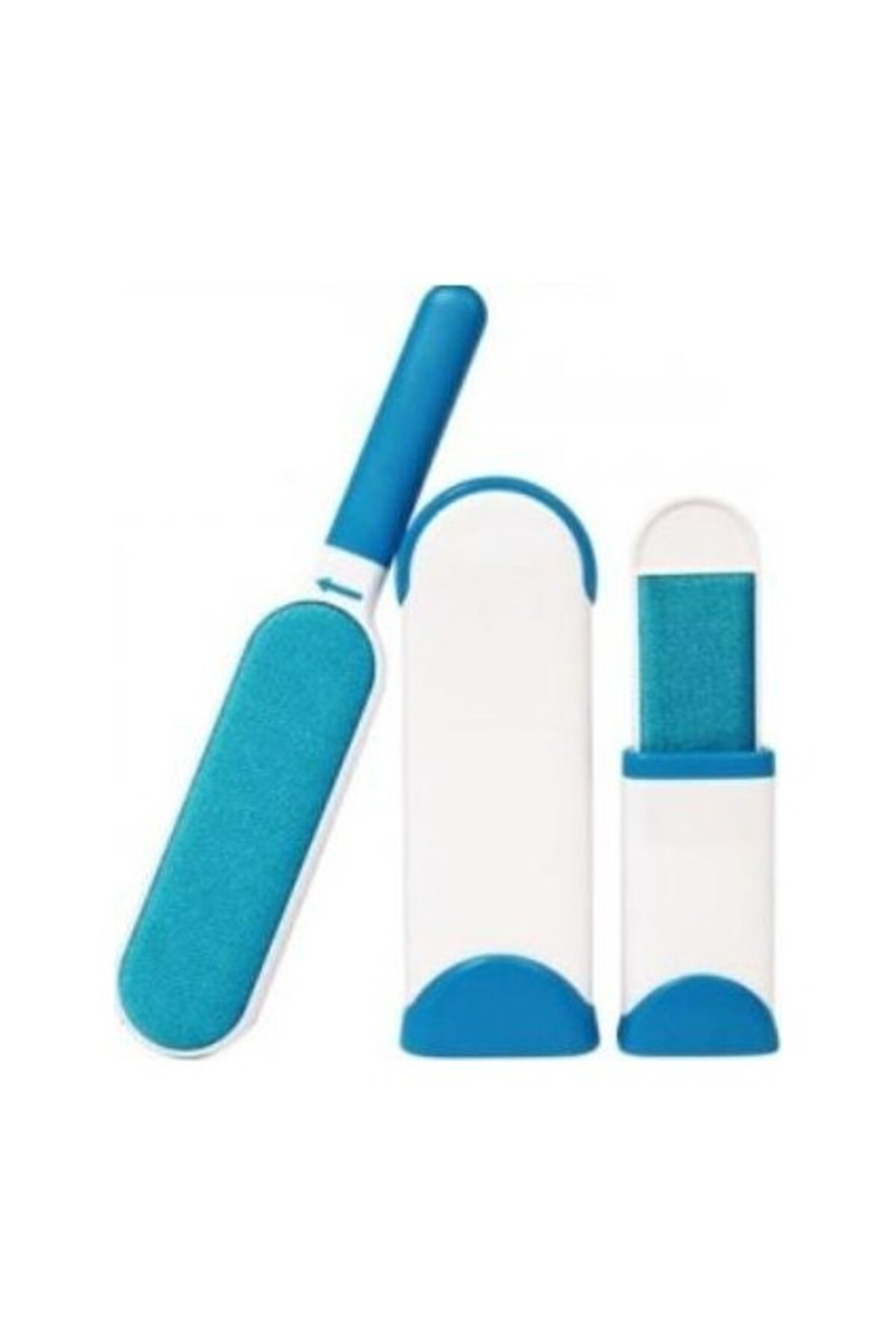 Evcil Hayvan Tüy Toz Toplayıcı ve Temizleyici Fırça Seti 2'li Mav