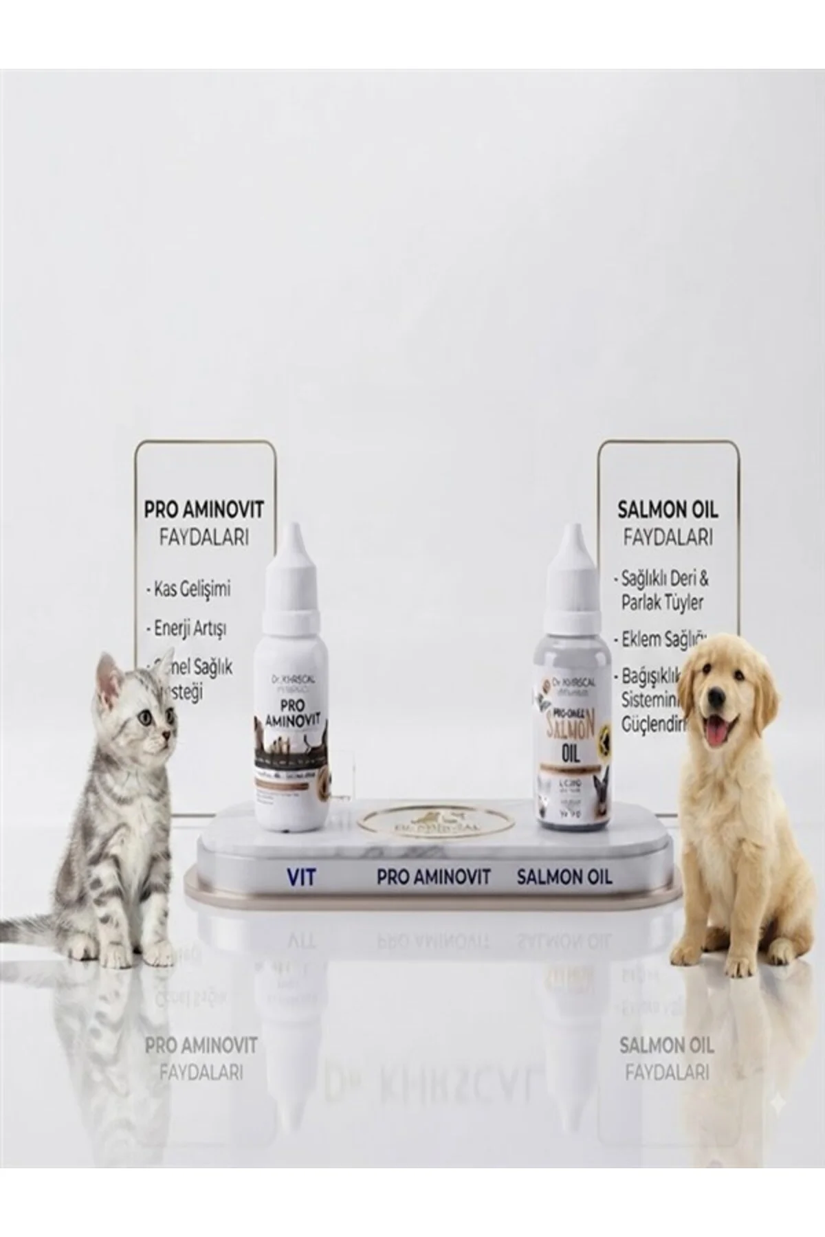 Evcil Hayvan Vitamin Ve bakım Seti - Pro Aminovit 50 ml & Somon Yağı 50 ml Evcil Hayvan Vitamin Ve bakım Seti - Pro Aminovit 50 ml & Somon Yağı 50 ml Fiyatı, Yorumları ve Özellikleri