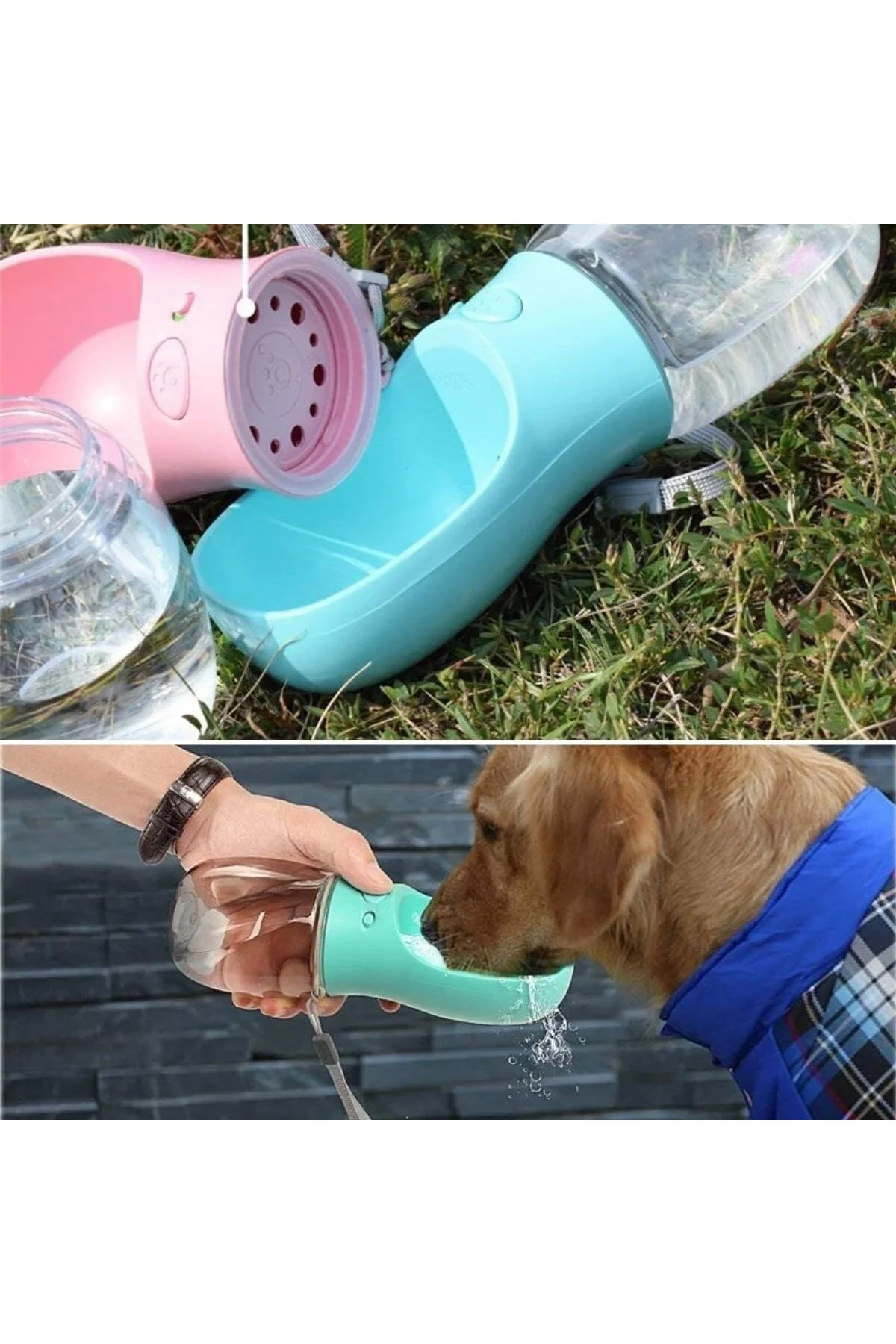 Evcil Hayvanlar İçin 350 ML Taşınabilir Su Seyahat Suluğu – Oval 