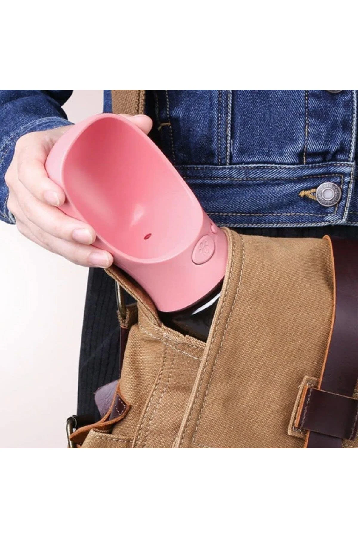 Evcil Hayvanlar İçin 350 ML Taşınabilir Su Seyahat Suluğu – Oval 