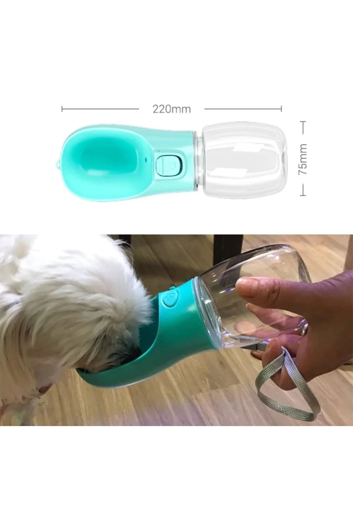 Evcil Hayvanlar İçin 350 ML Taşınabilir Su Seyahat Suluğu – Oval 