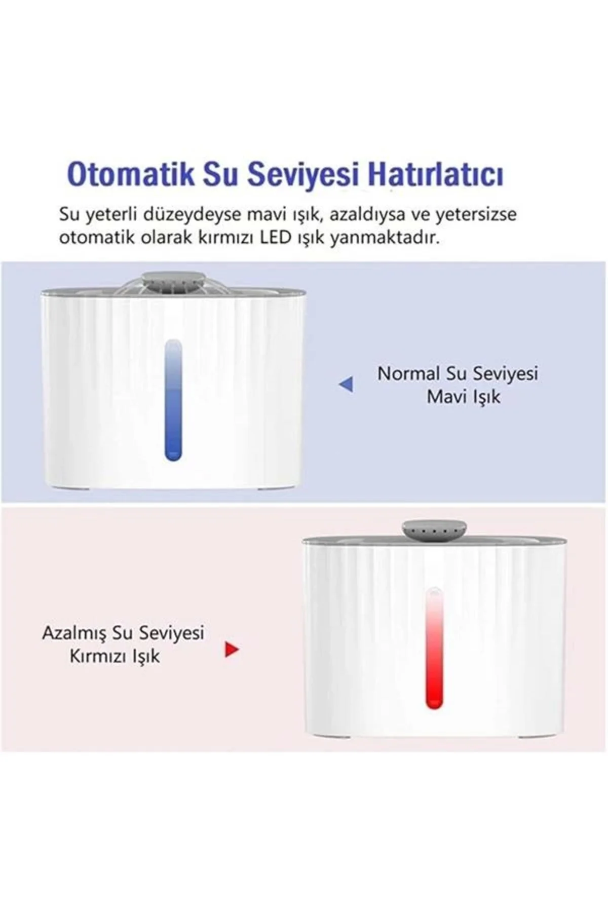Evcil Hayvanlar Için Kedi Köpek Su Pınarı Otomatik Su Sebili Led 