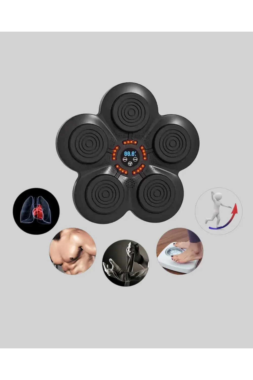 Evde Fitness İçin Akıllı Boks Makinesi Işıklı Vuruş Noktalı Bluet