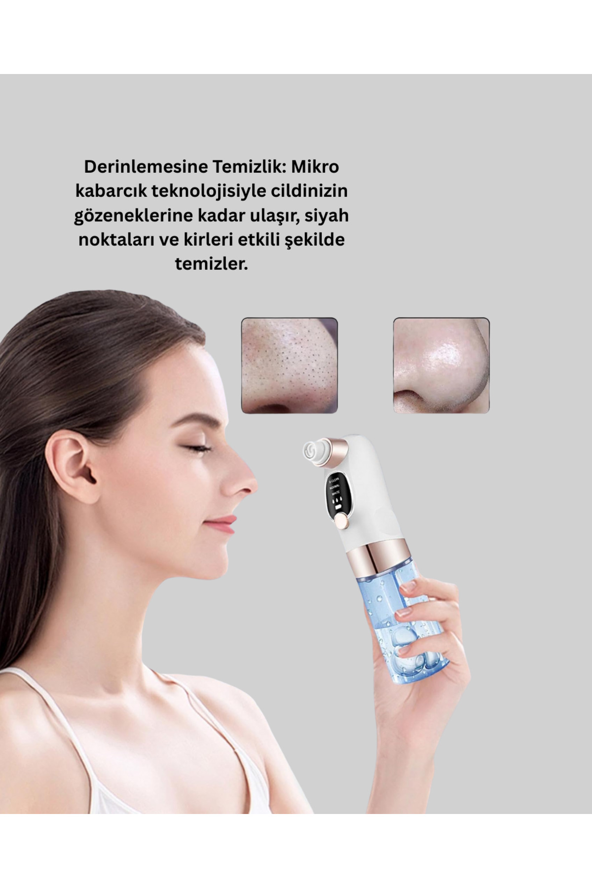 Evde Kolay Kullanım İçin Şarjlı Siyah Nokta Temizleme Aleti - Lis