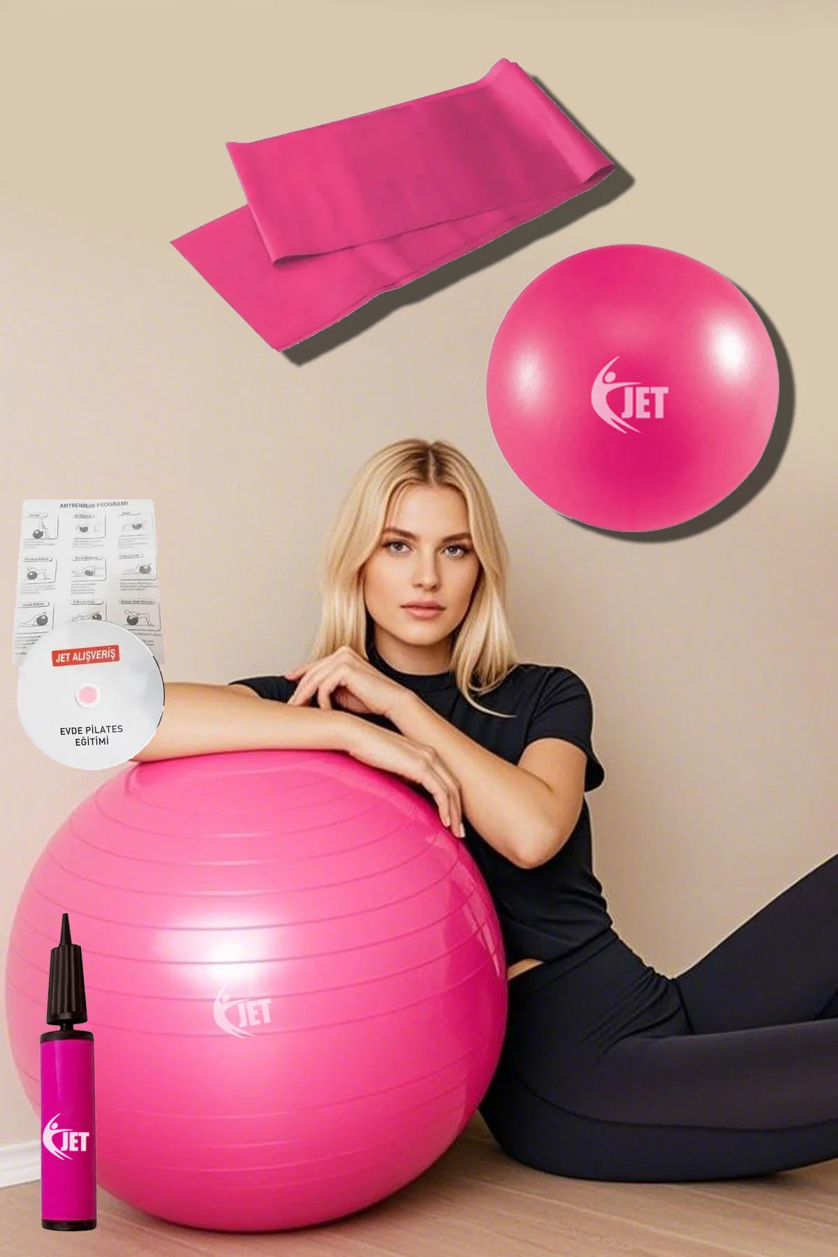 Evde Pilates Seti 6 Parça Salon & Ev Pilates Ekipmanları Plates T