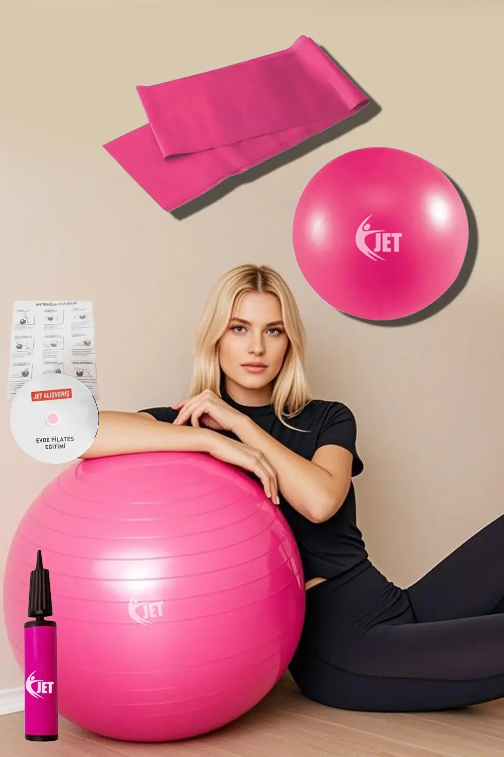 Evde Pilates Seti 6 Parça Salon & Ev Pilates Ekipmanları Plates T