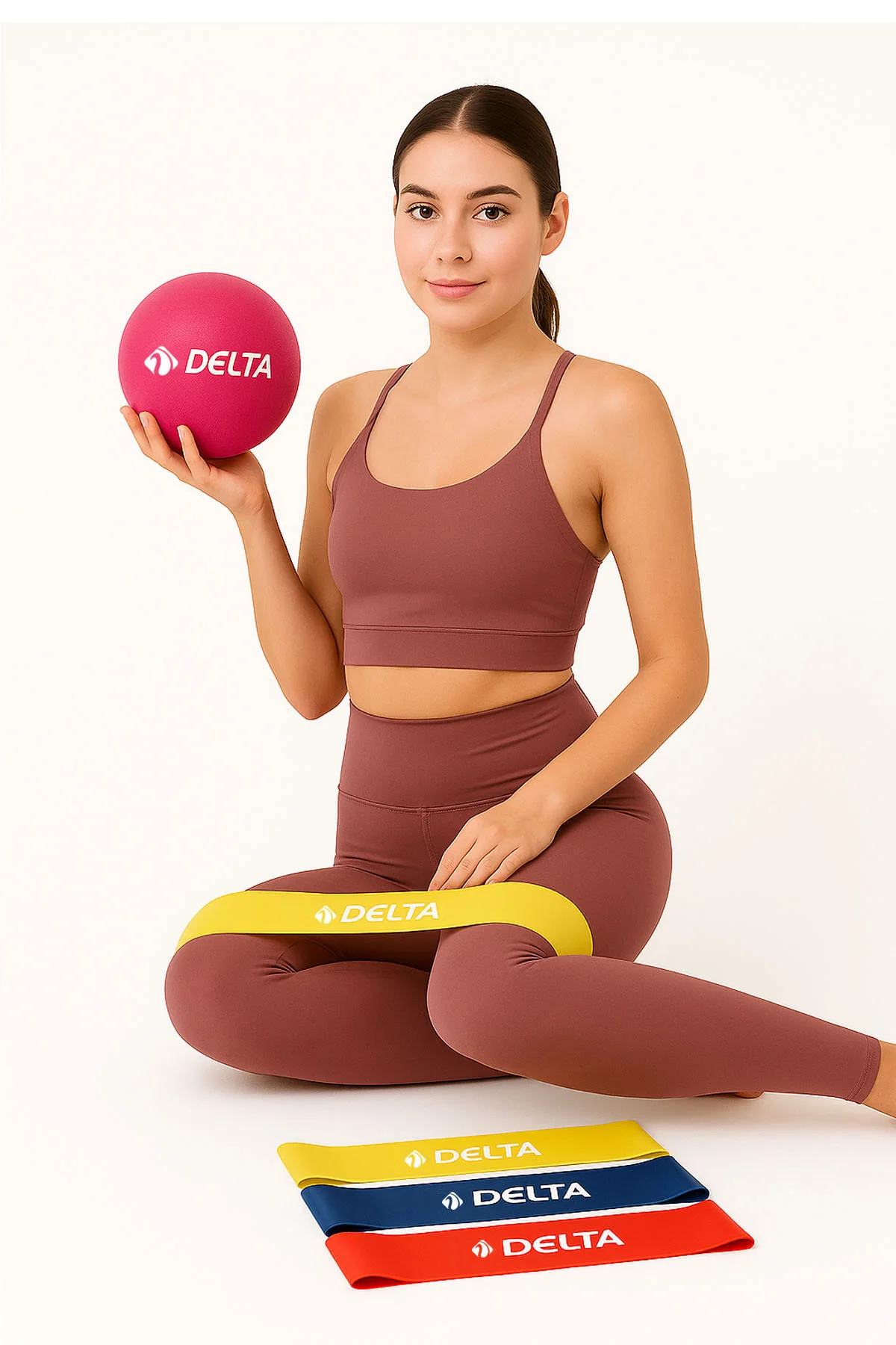 Evde Pilates ve Fitness İçin 3’lü Loop Bant ve 20 Cm Denge Pilate