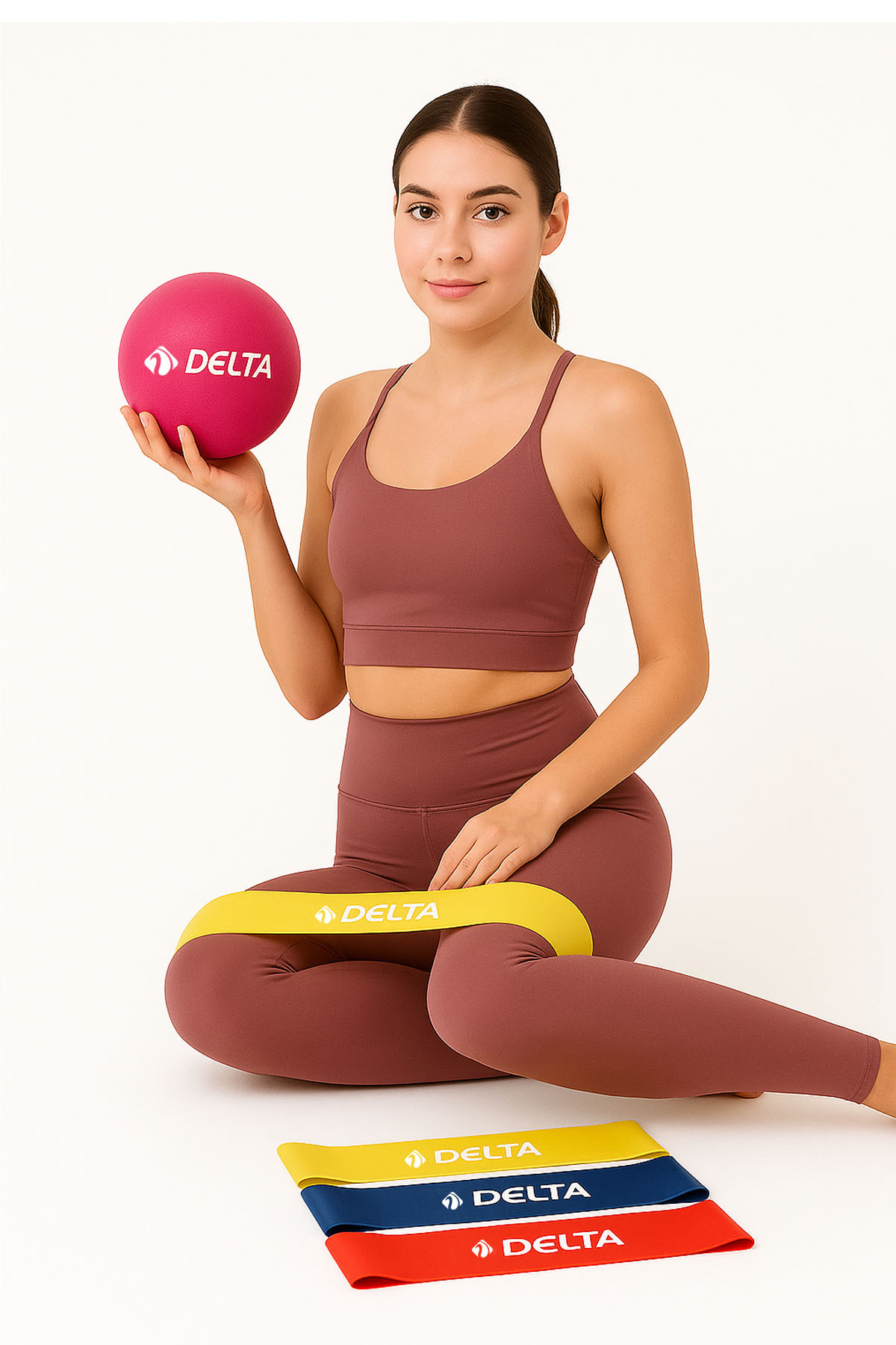Delta Evde Pilates Ve Fitness İçin 3’Lü Loop Bant Ve 20 Cm Denge Pilate