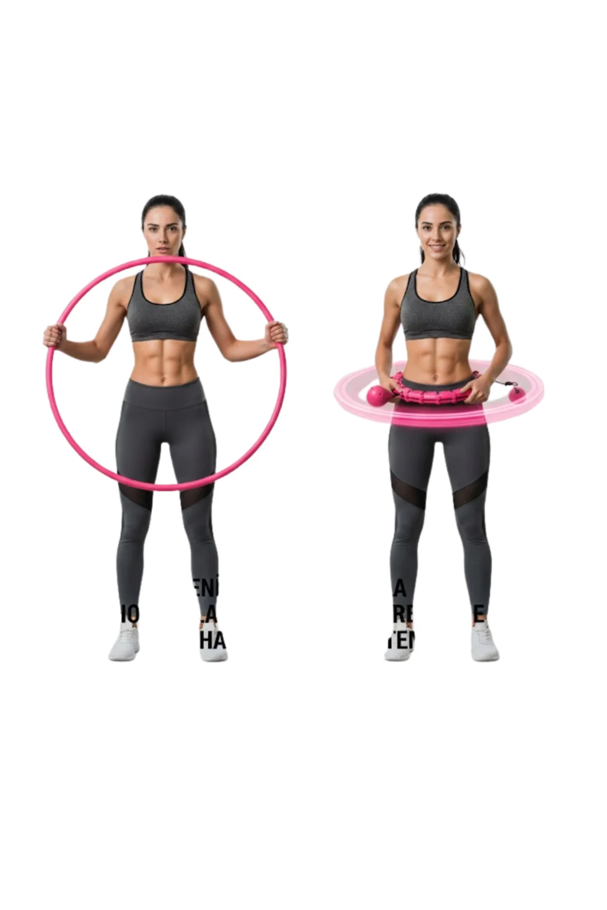 Evde Spor İçin Akıllı Hula Hoop Çemberi Bel Mor