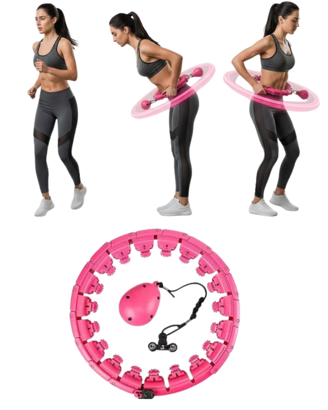 Evde Spor İçin Akıllı Hula Hoop Çemberi Bel İnceltici Mor