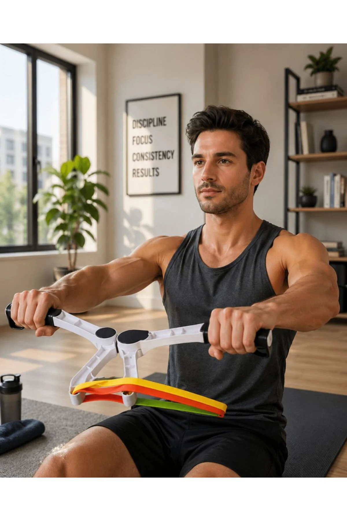Evde Spor İçin Direnç Bantlı Üst Vücut Egzersiz Aleti