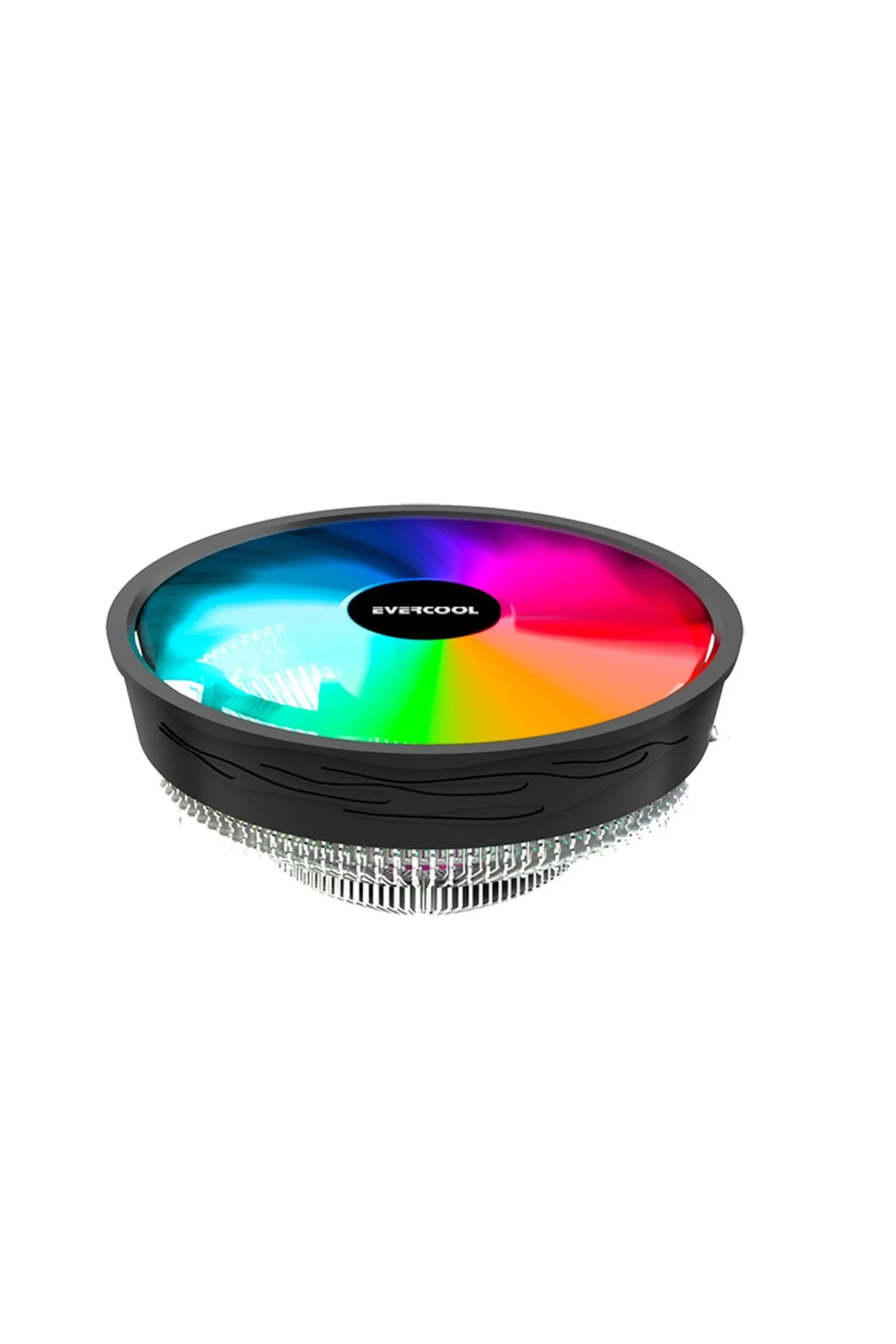EVERCOOL CS-02 1700/115X/775-AMD/AM4/AM5 3 pin 3 LED RAINBOW IŞLEMCI FANI EVERCOOL CS-02 1700/115X/775-AMD/AM4/AM5 3 pin 3 LED RAINBOW IŞLEMCI FANI