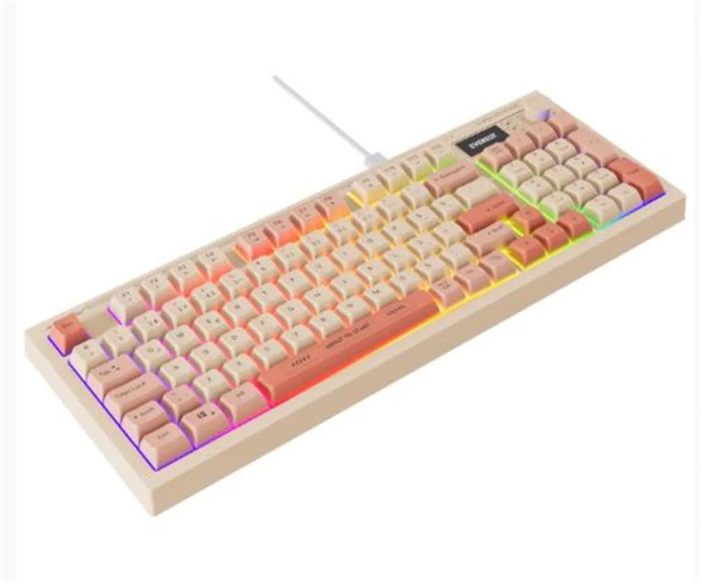 Everest KB-79 SILENT PRO Bej-Pembe-Turuncu SESSİZ RGB Q Membrane 