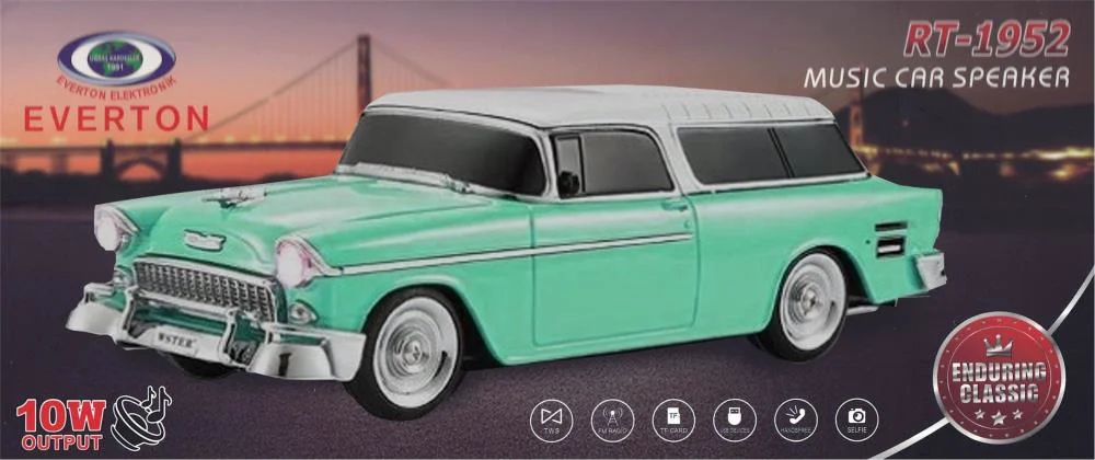 EVERTON RT-1952 Turkuaz Arabalı  Bluetooth Fm-Usb-Tf-Aux Şarjlı N