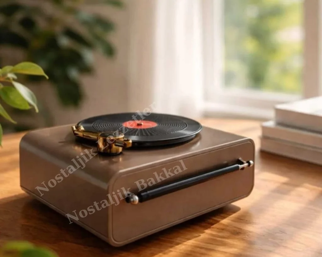 Everton RT-604 Plak Tasarımlı ve Görünümlü , Nostalji Bluetooth/USB/Sd/ Radyo Mp3 Player Müzik Kutusu