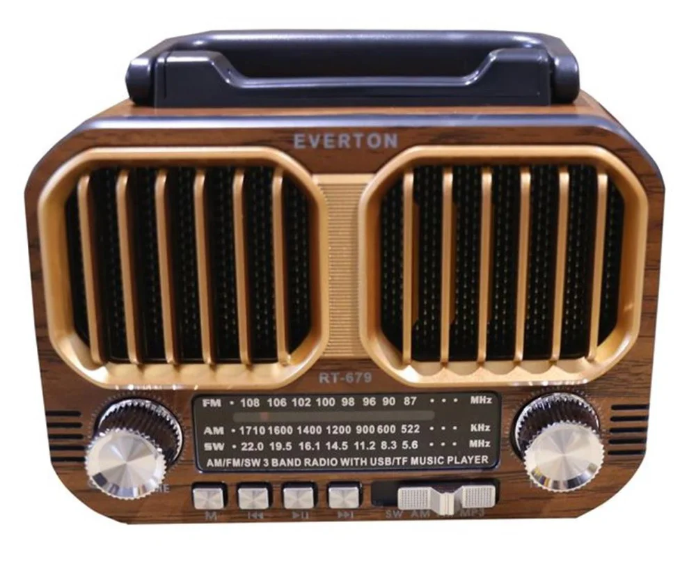 Everton RT-679  Bluetooth-USB-SD-FM Şarjlı Solarlı  Nostaljik Rad