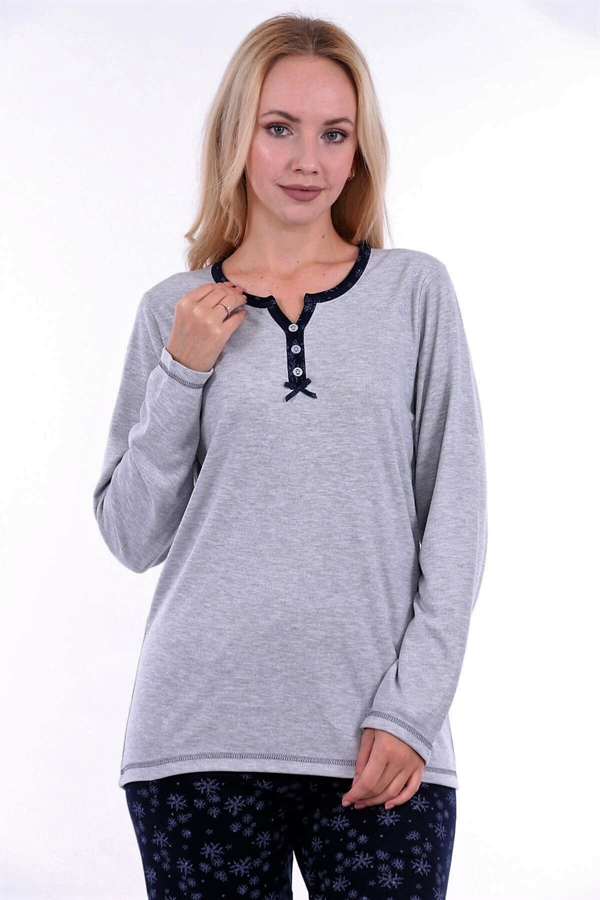 Etoile Evia Pijama Takımı Pamuklu Gri