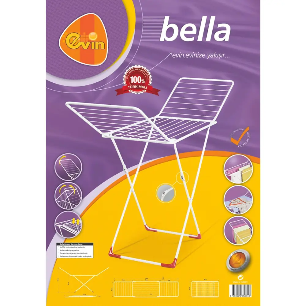 Evin Bella Beyaz Çamaşır Kurutmalık Evin Bella Beyaz Çamaşır Kurutmalık