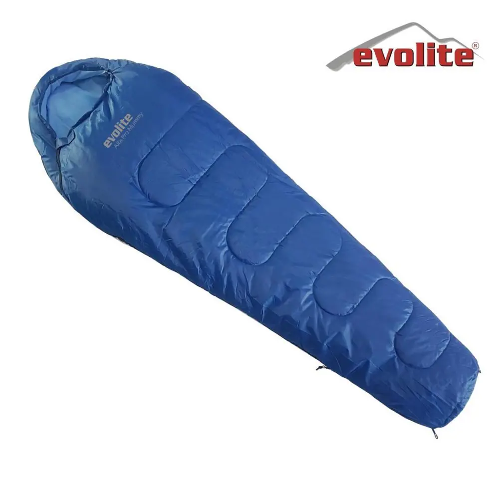 Evolite Alfa Pro 0C Uyku Tulumu Mavi Sağ