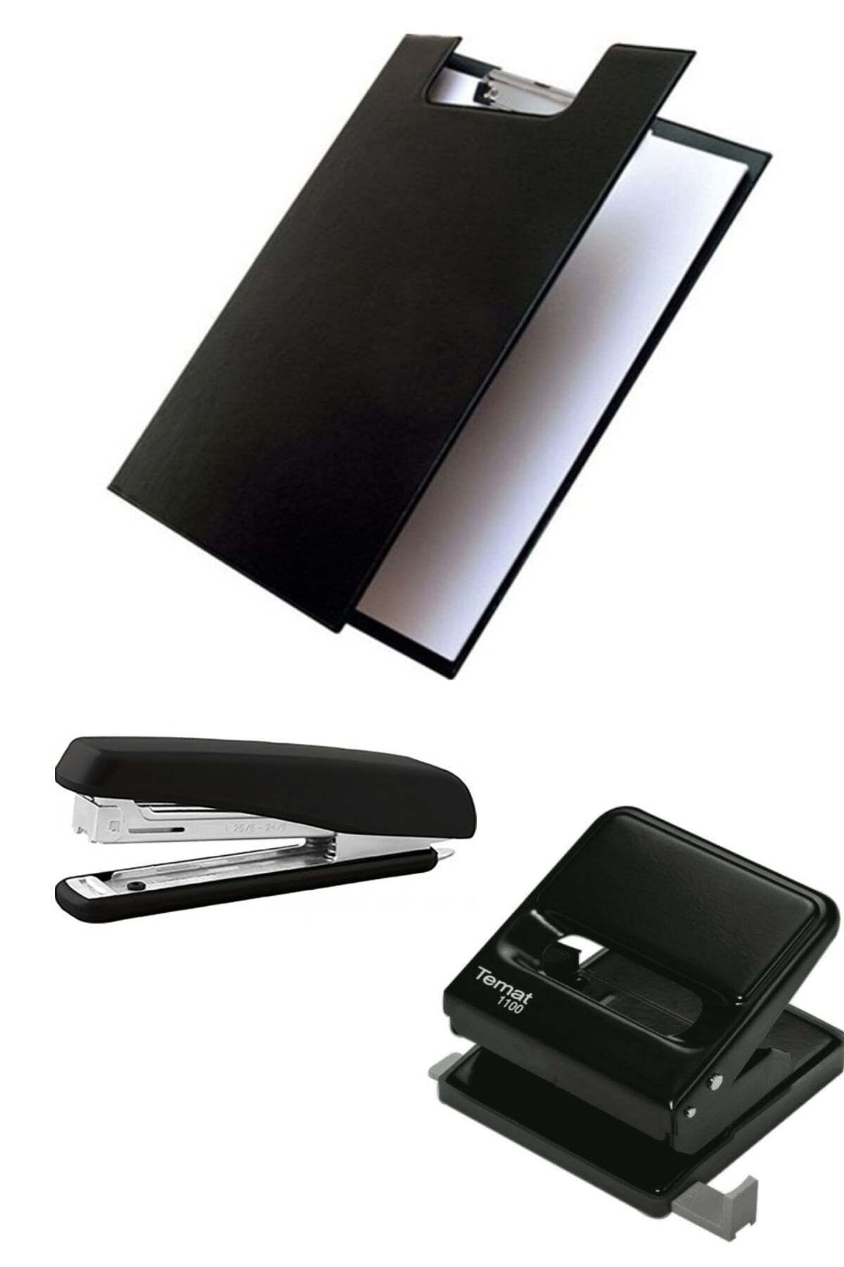 Mas Evrak Rafı Metal 4'Lü Mekanizma Perfore 3'Lü Set Ve Zımba Makinas