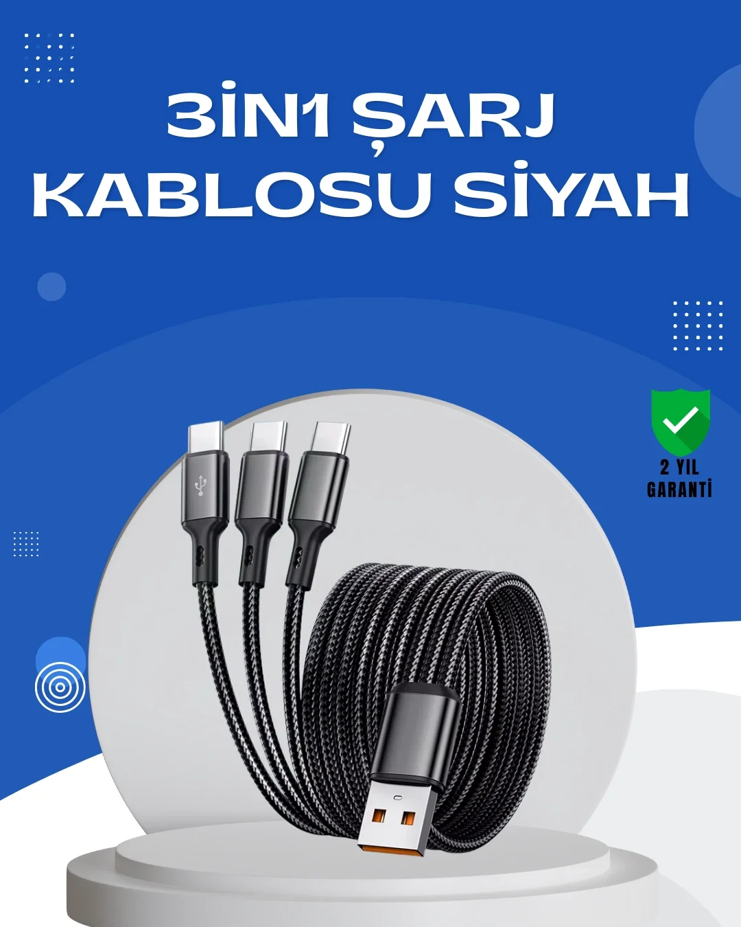 Evrensel 3 Başlıklı Şarj Kablosu – iPhone Huawei Samsung İçin Fiyatı, Yorumları ve Özellikleri