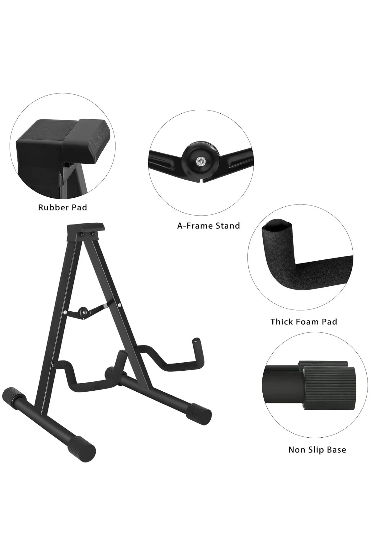 Evrensel Gitar Standı, A - Çerçeve Gitar Standı, Katlanabilir Evr Evrensel Gitar Standı, A - Çerçeve Gitar Standı, Katlanabilir Evr