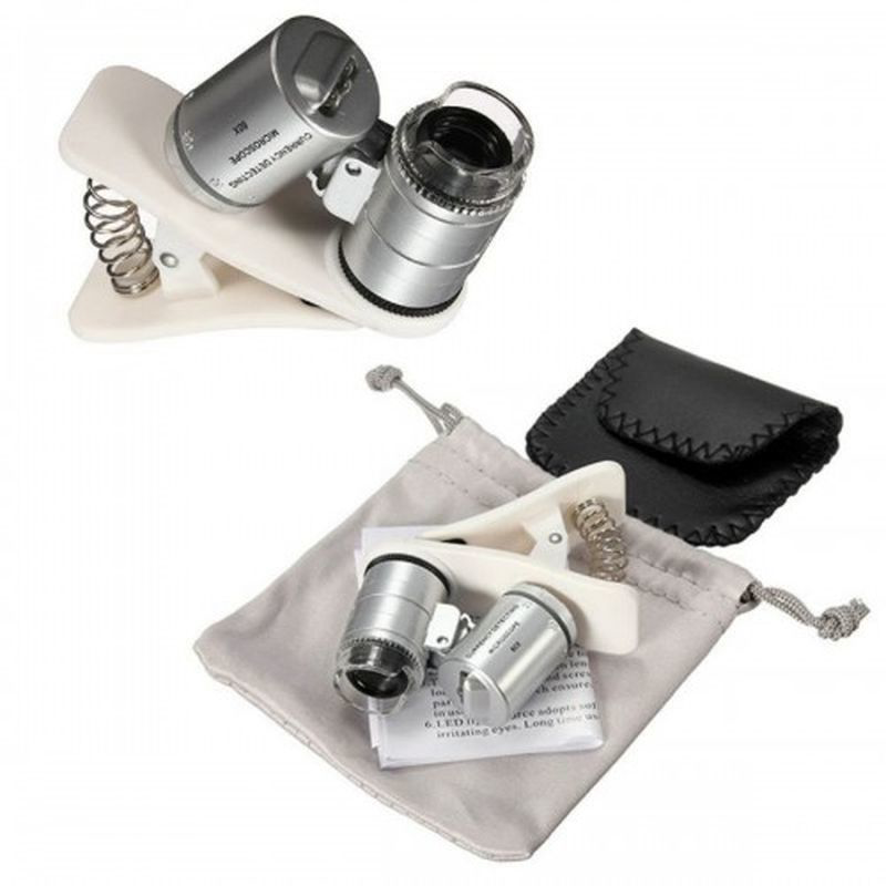 Evrensel Led Işıklı Mini Cep Mikroskobu Tüm Kameralı Telefonlar I