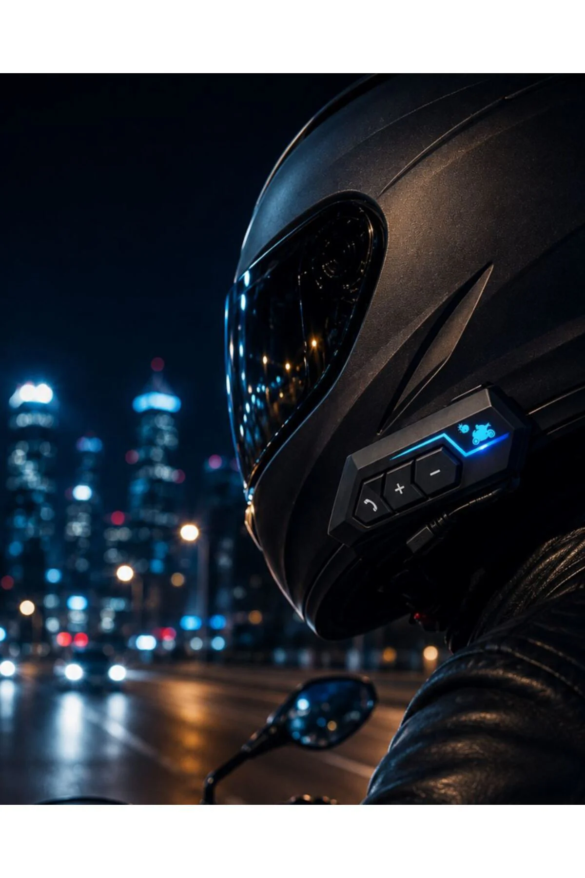 Evrensel Motosiklet Kask Bluetooth Kulaklık Uzun Pil Süreli Tasar