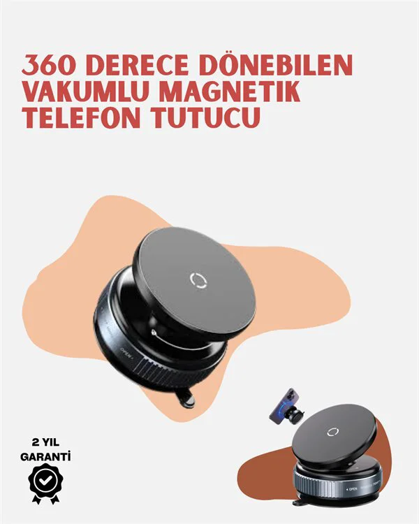Evrensel Uyumlu Manyetik Araç Telefon Standı - Dayanıklı Alüminyum Gövde