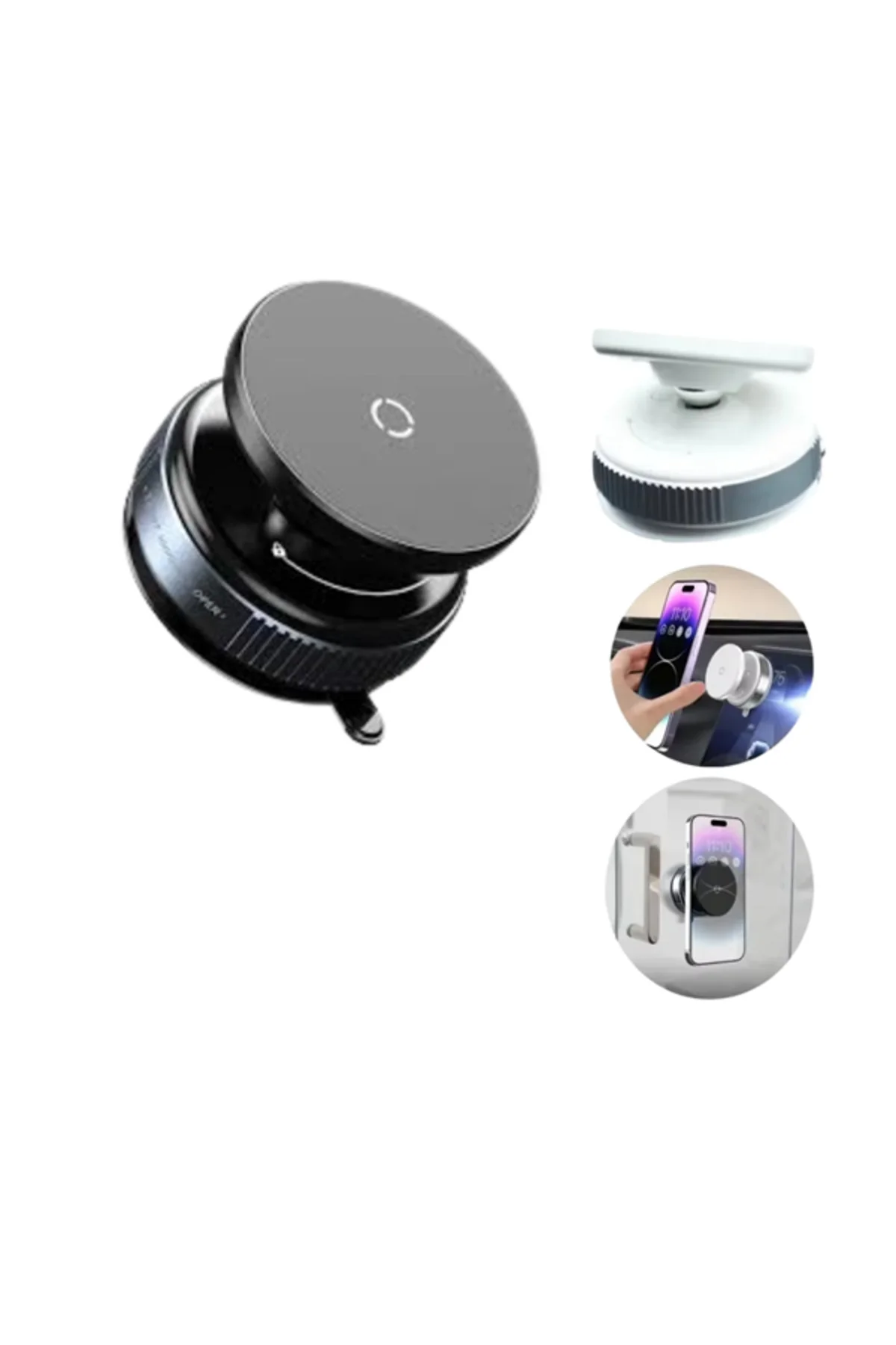 Evrensel Uyumlu Manyetik Araç Telefon Standı - Dayanıklı Alüminyu