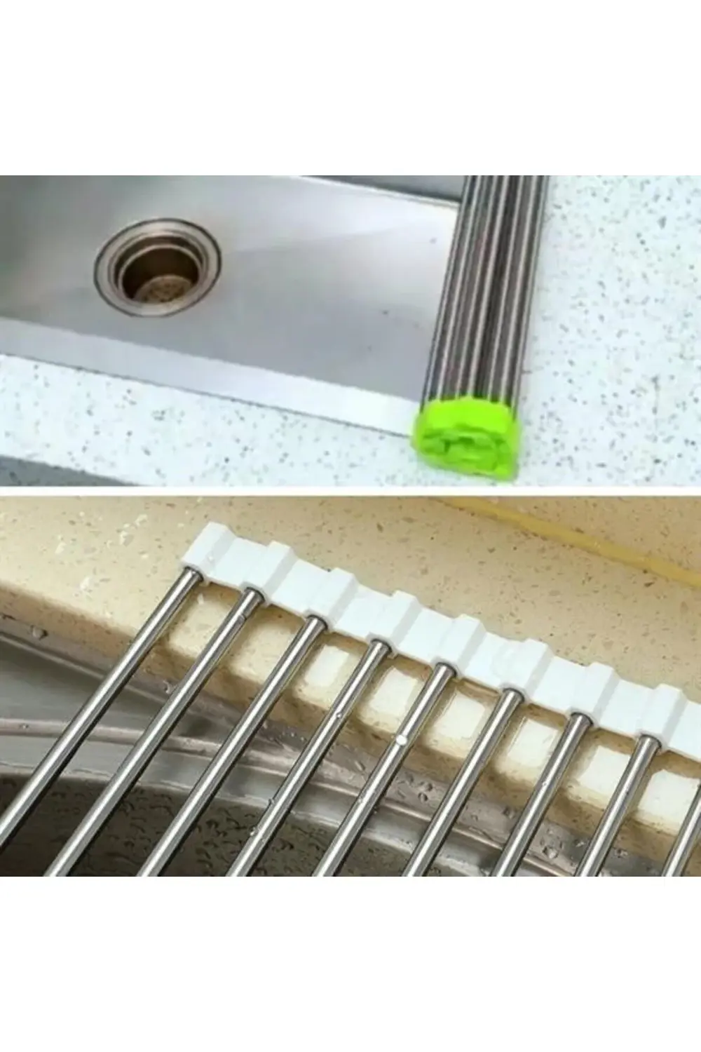 ® Evye Üstü Katlanır Nihale Paslanmaz Çelik Pratik Sebze Meyve Bu