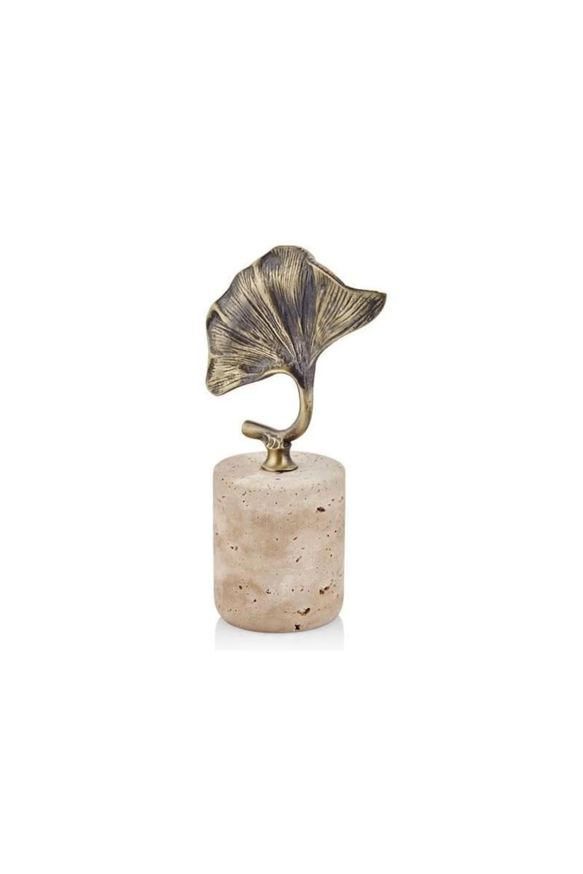 Evza Mermer Kaideli Gingko Bronz Traverten 23 cm