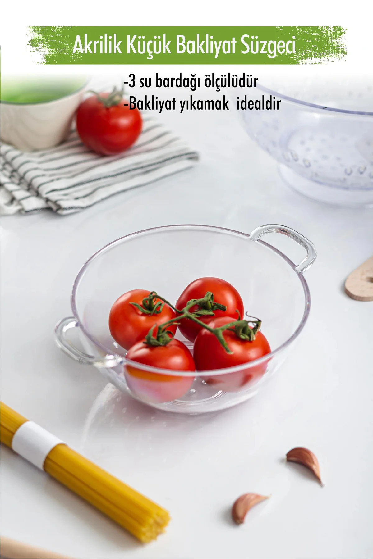 Ews Akrilik Şeffaf Mini Plastik Süzgeç