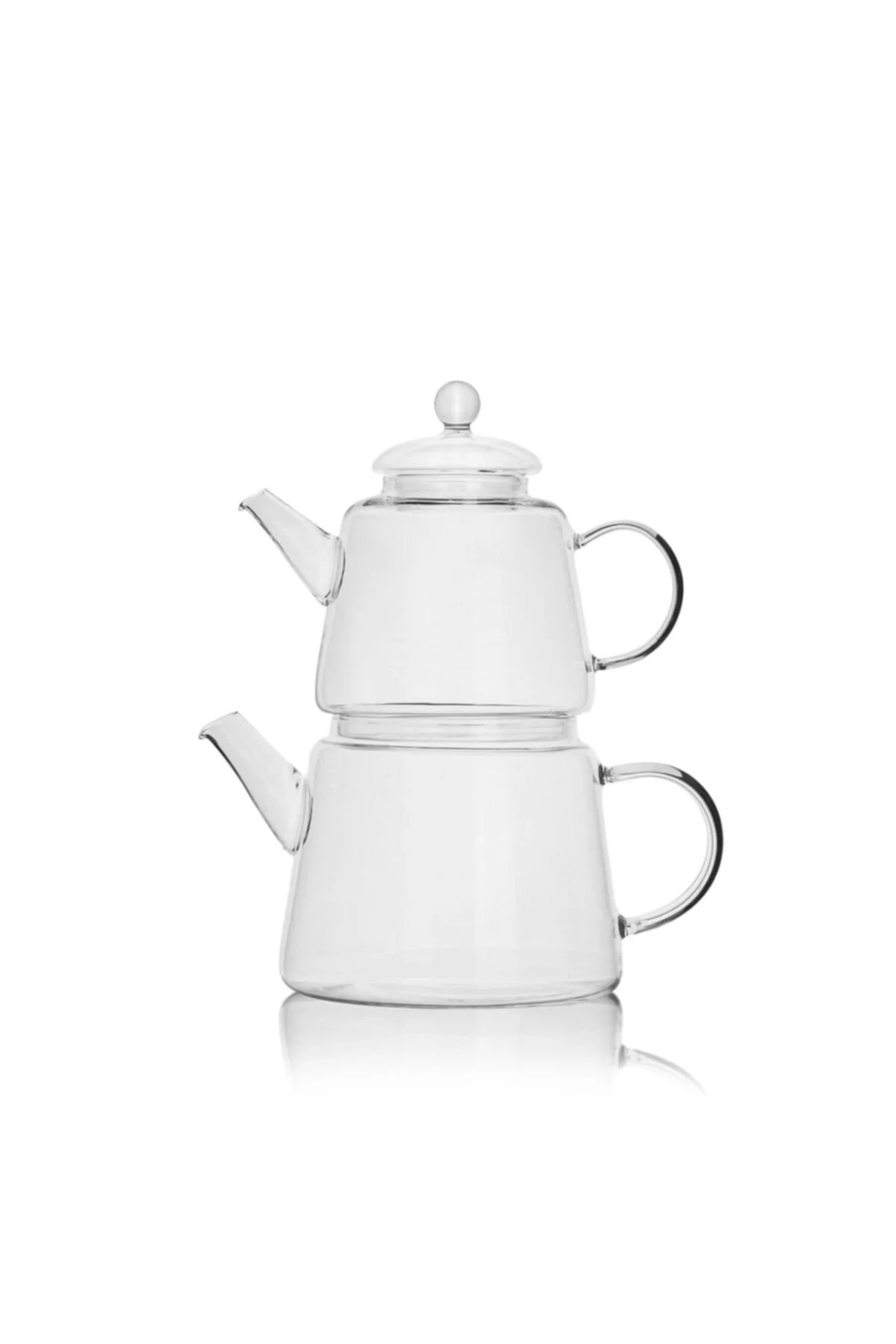 Ews Cam Çaydanlık Seti 800/1200 Ml Şeffaf Saplı