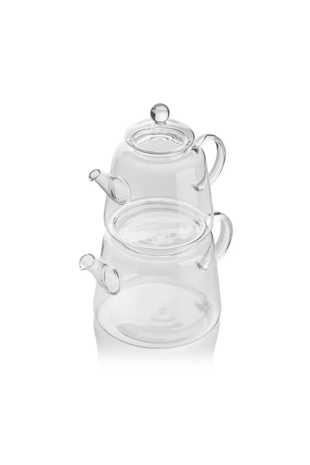 Ews Cam Çaydanlık Seti 800/1200 Ml Şeffaf Saplı